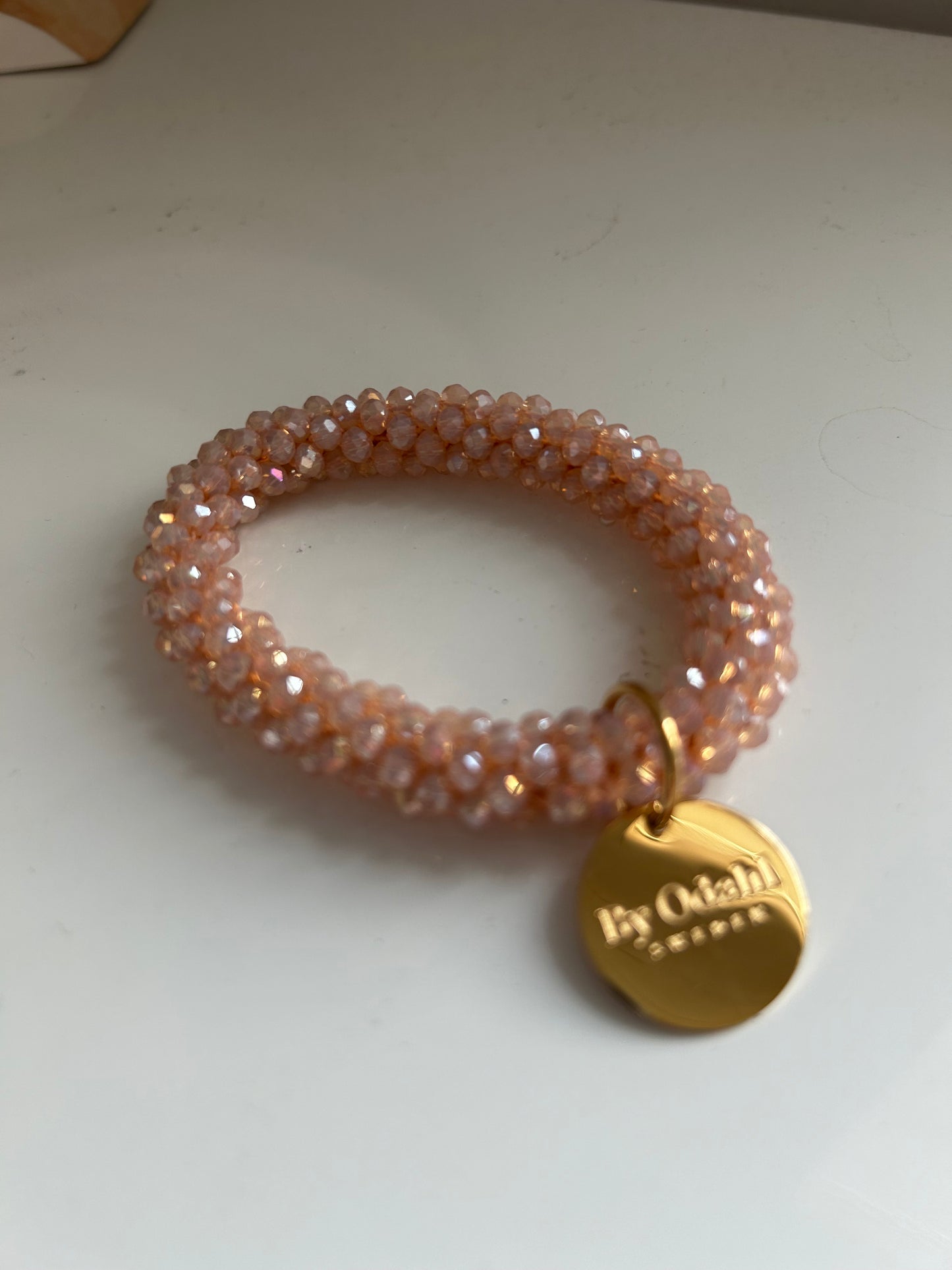 Armband stretch i aprikos