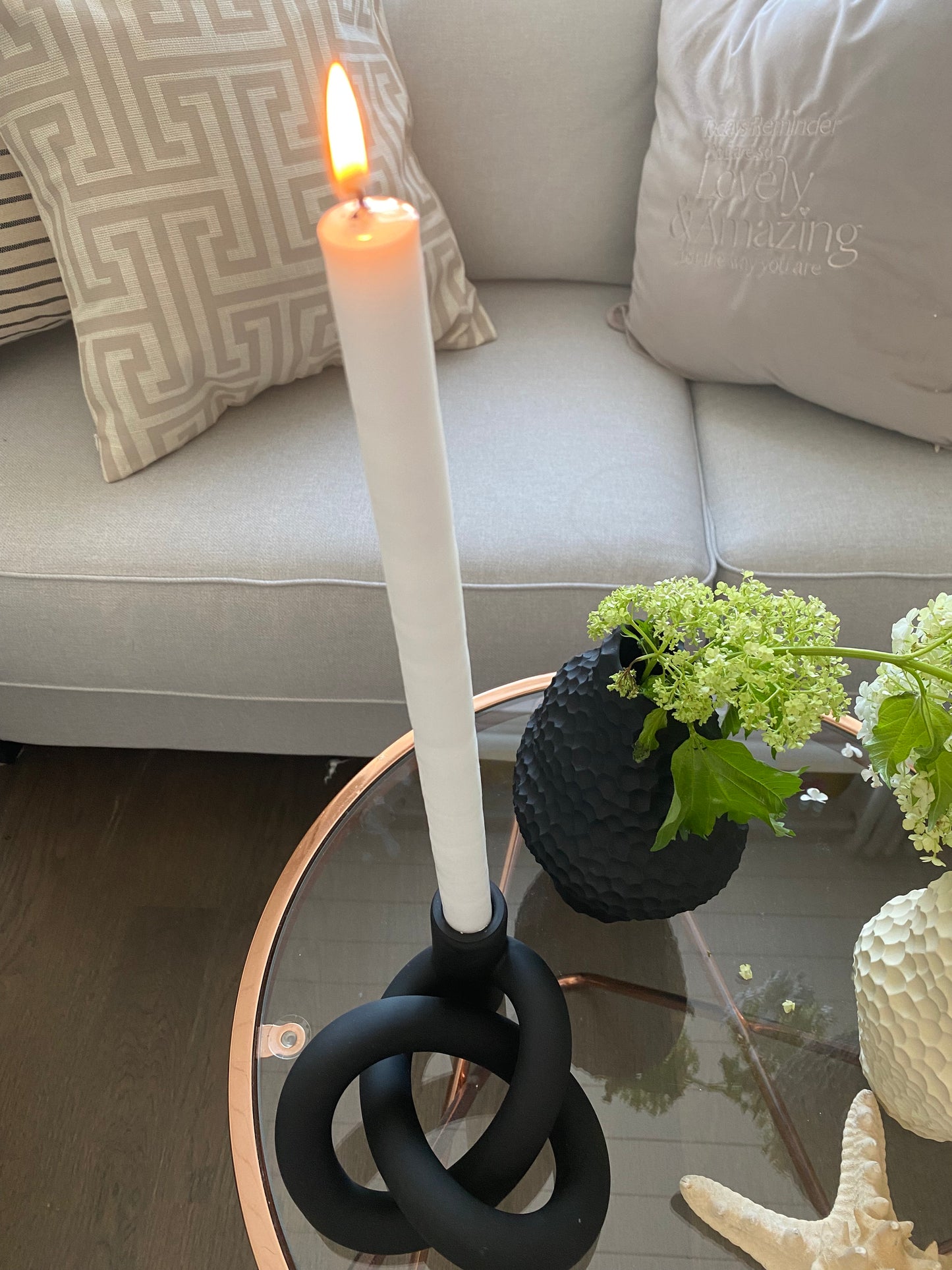 Ljusstake Lykke One, svart