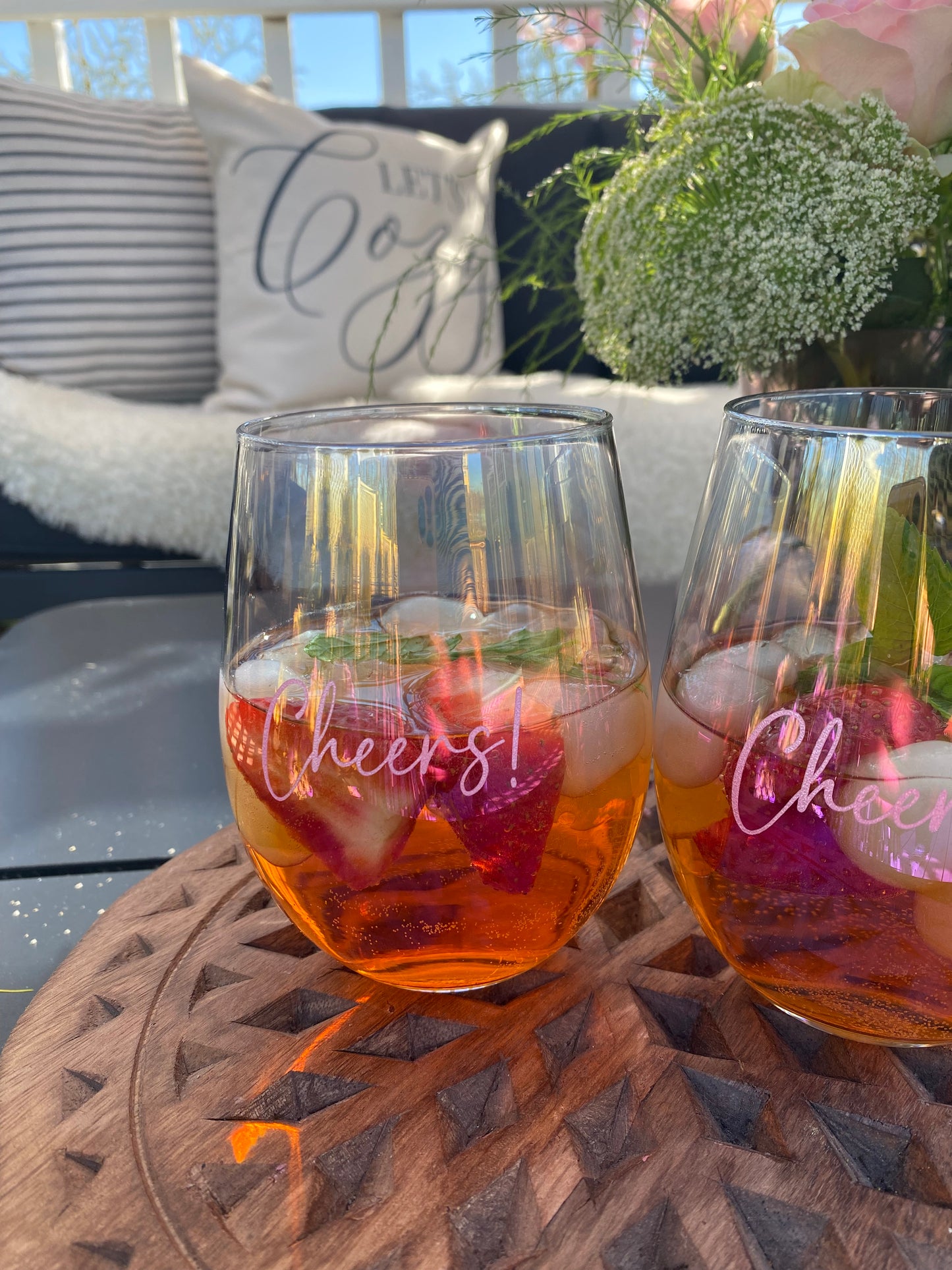 Vinglas utan fot "Cheers"