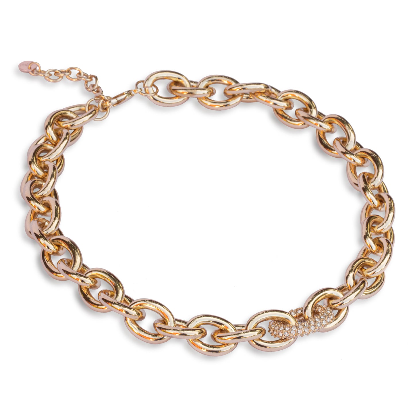 Biarritz halsband, guldkedja med kristall