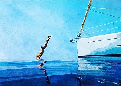 Tavla Summer Diver I canvas