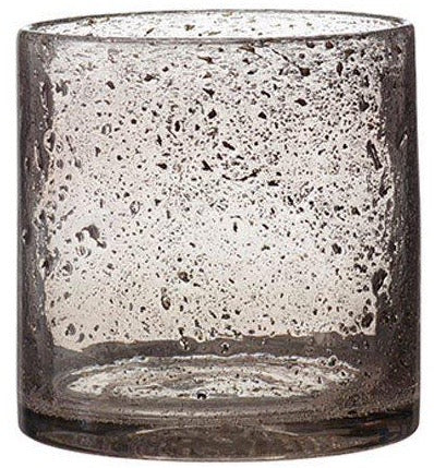Ljuslykta eller vas Bubbles, rökfärgad svart