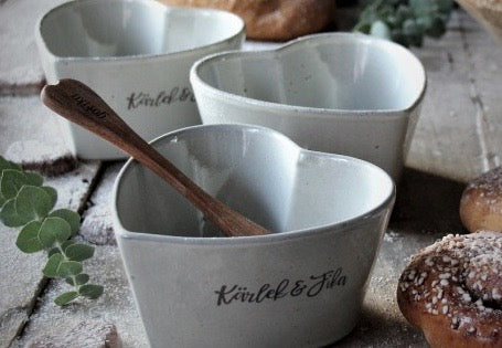 Skål hjärtformad, från Kärlek& Fika serien