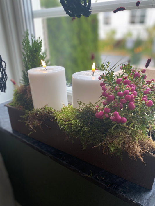 Planteringslåda/ljusstake Ragna i rost Small