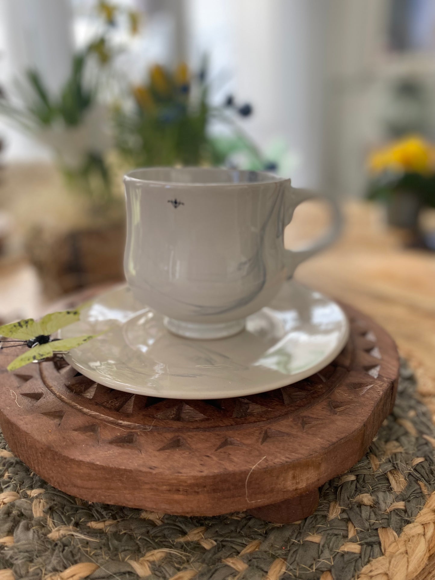 Kaffekopp Leo Marmorerad