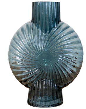 Vas blått glas
