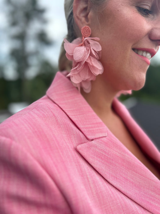Örhängen rosa boho style