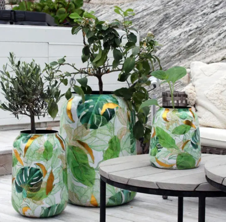 Kruka av zink Monstera stor