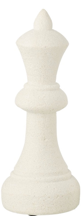 Schackpjäs Kungen i polyresin vit