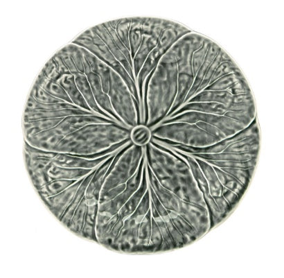 Tallrik med blad-motiv, olivefärgad, 26,5 cm