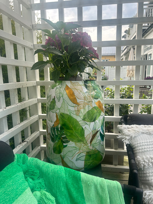 Kruka av zink Monstera stor