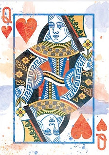 Tavla Queen of Hearts på canvas