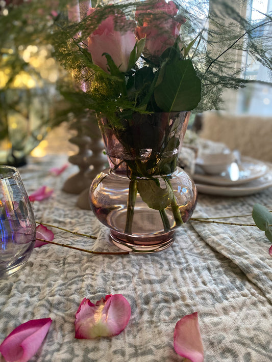 Tulip, rosa glasvas
