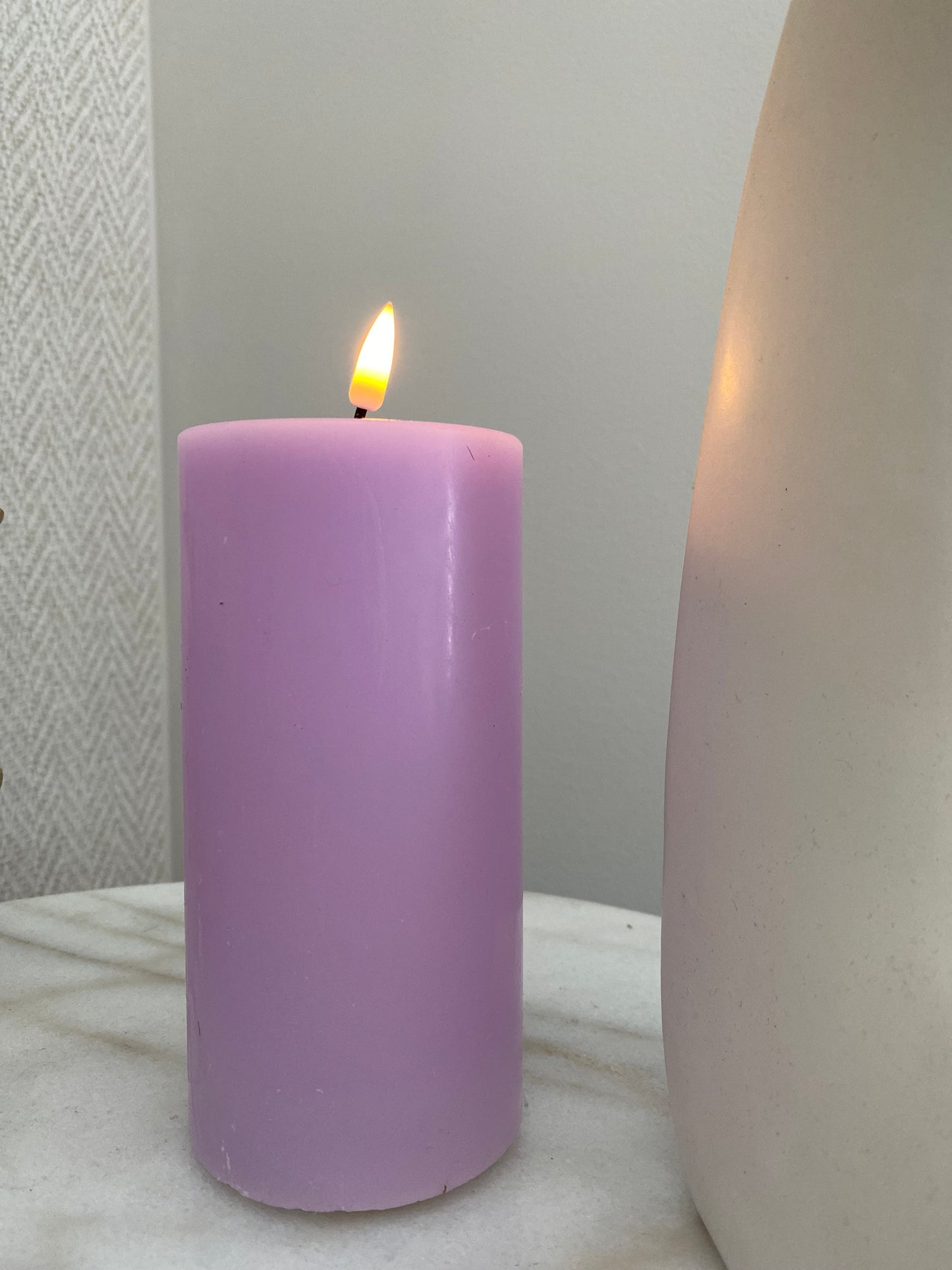 LEDljus Lavendel 7,5x15cm