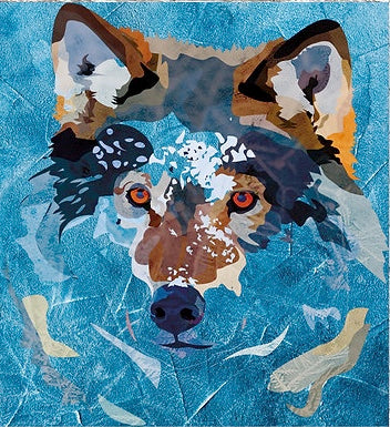 Tavla Blue Wolf i canvas